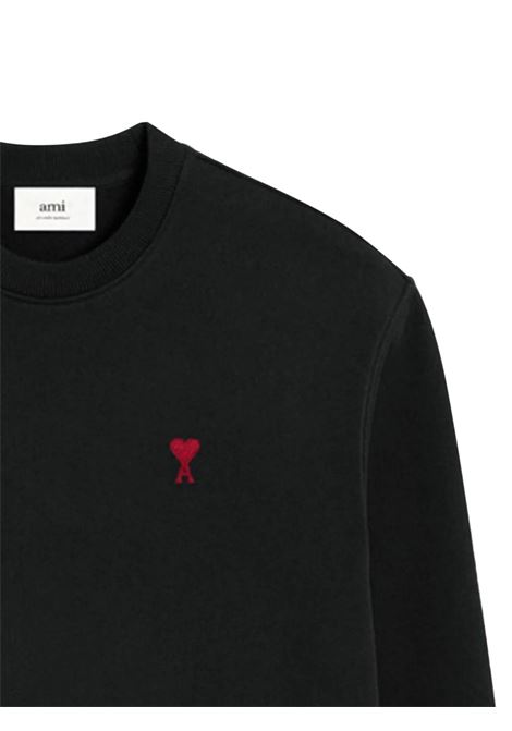 Felpa ami de coeur in nero Ami paris - uomo AMI PARIS | BFUSW035730001